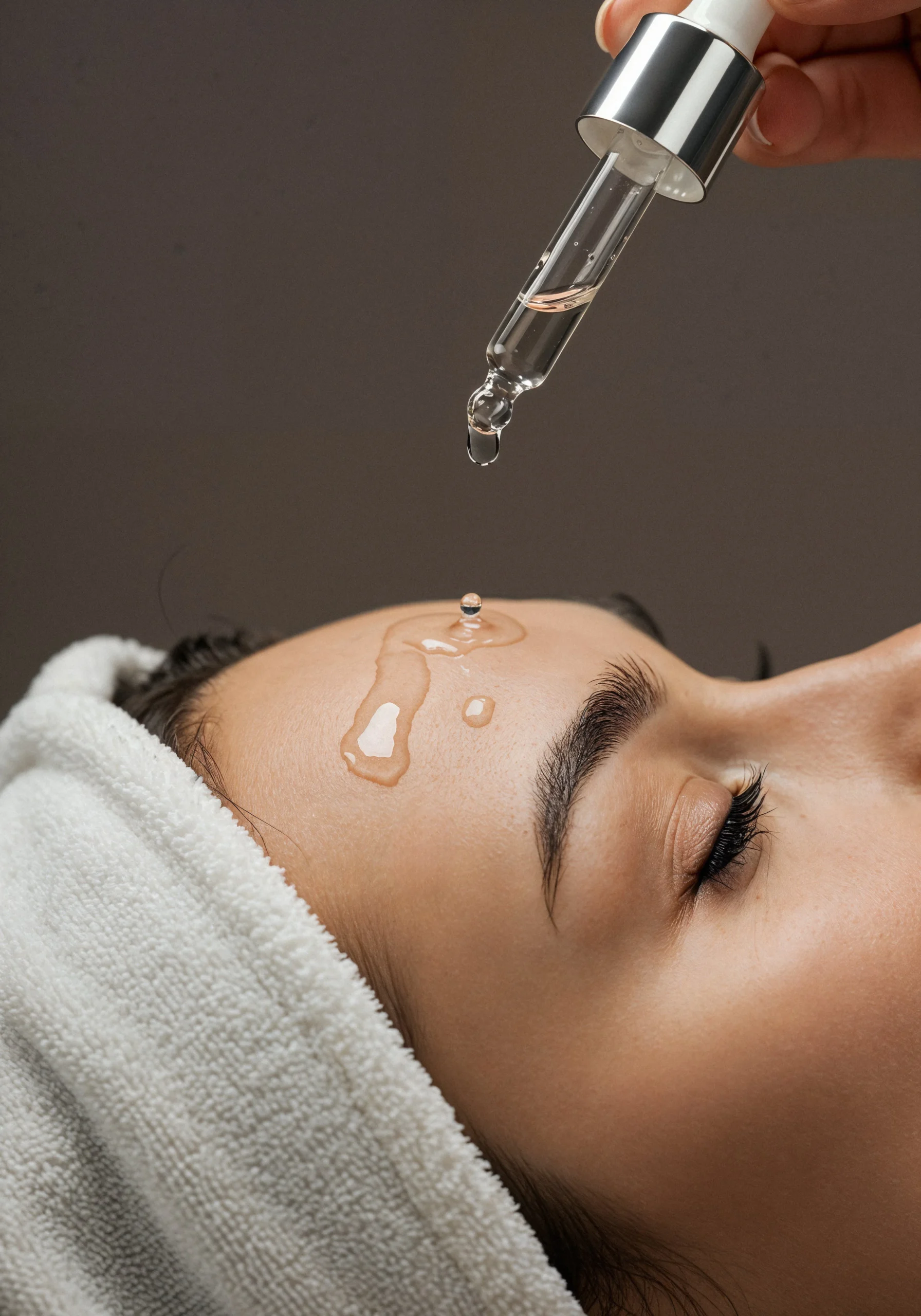 applying-serum-forehead-skincare-treatment